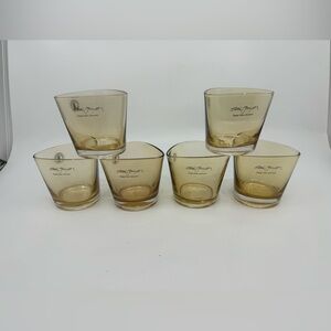 IKEA Ehlen Johansson Triangular Amber Candleholder Votives Set Of 6
